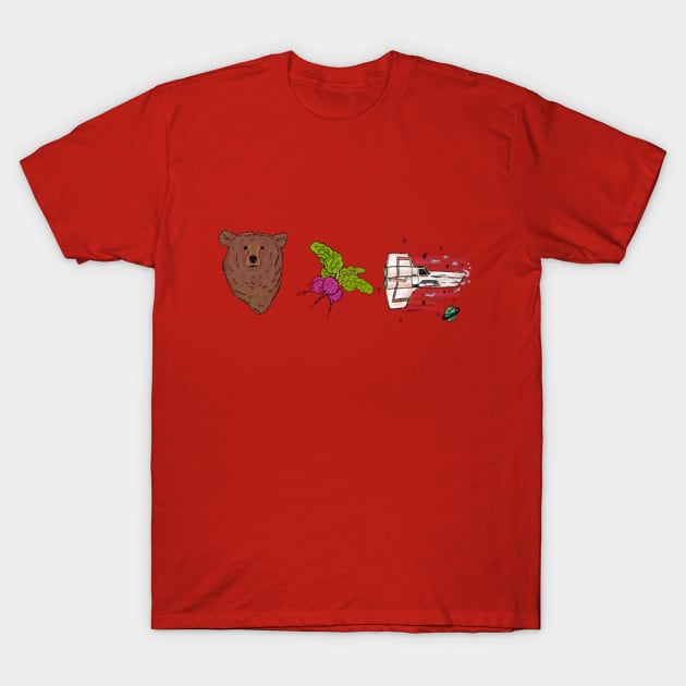 Bears Beets Battlestar Galactic T-Shirt by BecArtc